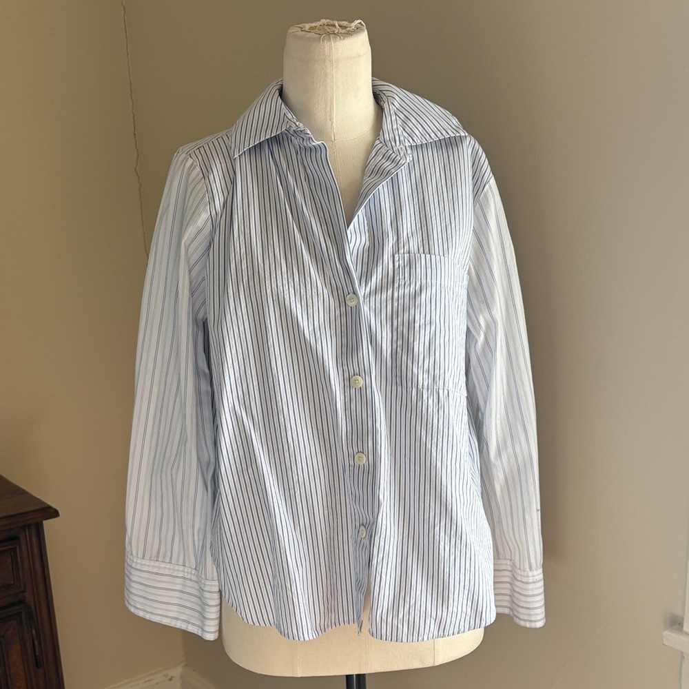 Madewell Striped Shirt in Blue and White